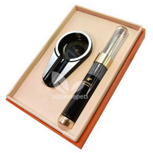 Cohiba Tekli Tüp Humidor ve Küllük seti - Görsel 2