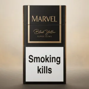 Marvel Black Yellow superslim sigara - Vanilya aromalı