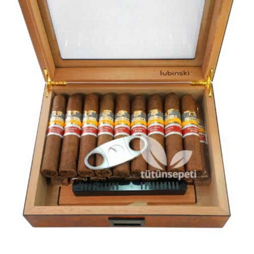 Lubinski Humidor + Cohiba Exclusivo Suiza Puro seti - Görsel 2